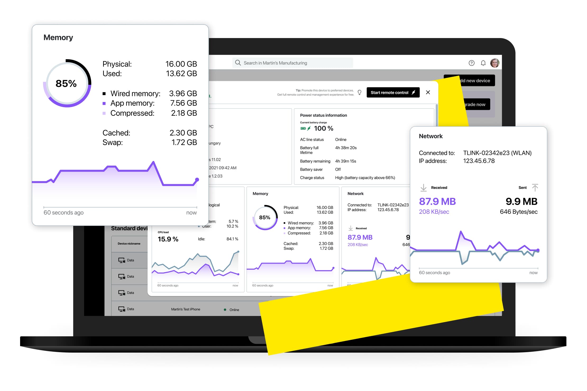 Cosa puoi fare con l'accesso remoto in background? Dai agli agenti la possibilità di far funzionare al meglio tutti gli endpoint, indipendentemente dalla disponibilità dell'utente.