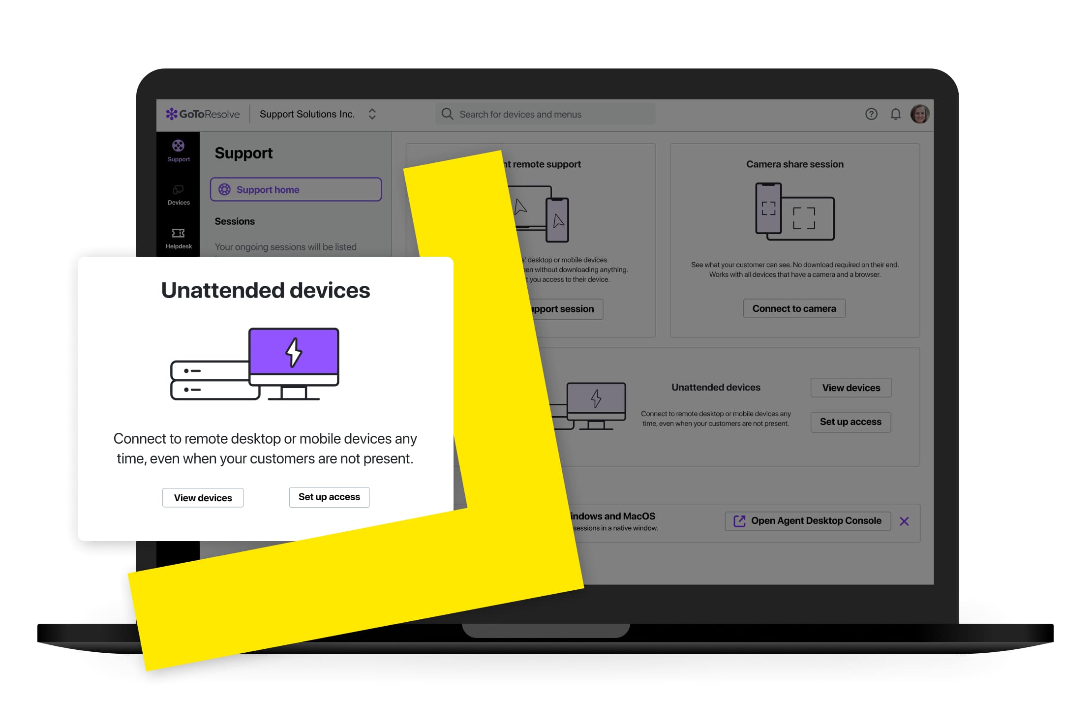 L'esecuzione remota di GoTo Resolve automatizza il supporto informatico rendendolo maggiormente proattivo.