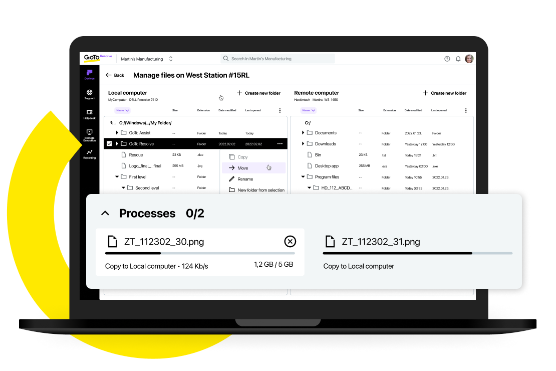 Diagnostica di sistema in tempo reale di CPU e memoria sullo schermo di un laptop.