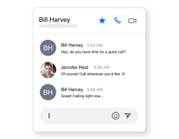 Écran de conversation GoTo Connect