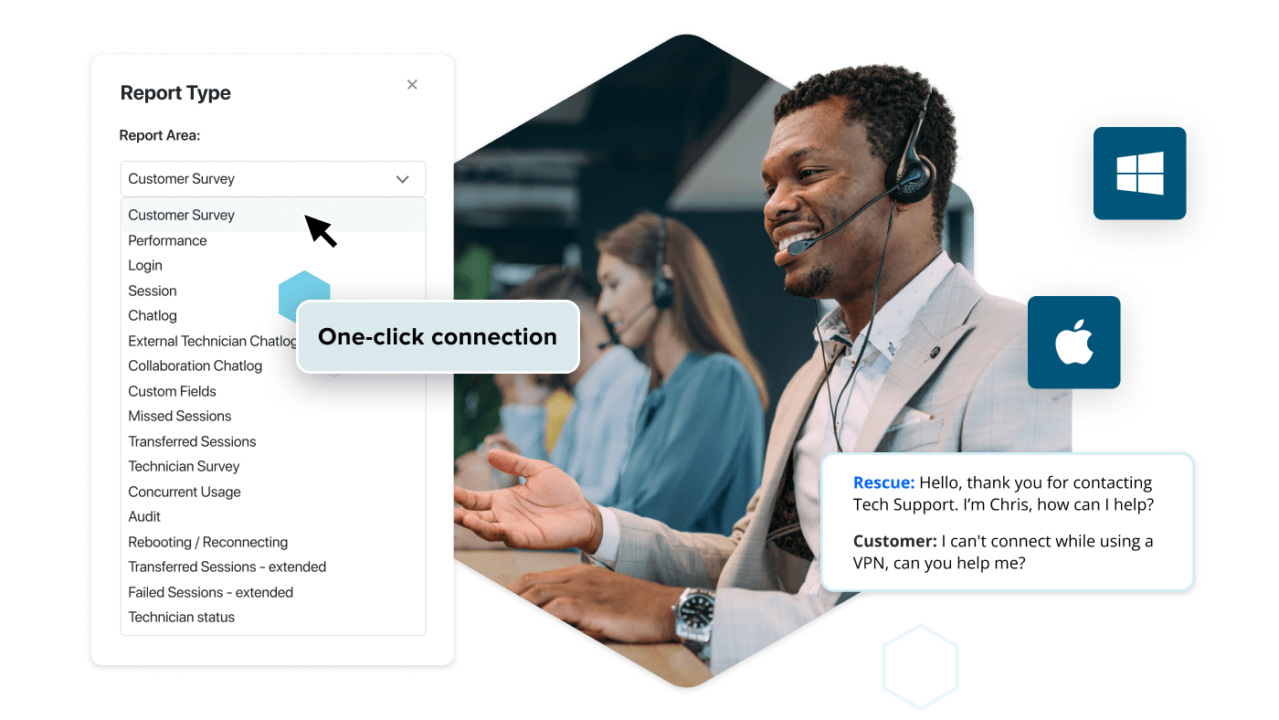 LogMeIn Rescue ha semplificato le operazioni di supporto e la compatibilità multipiattaforma.